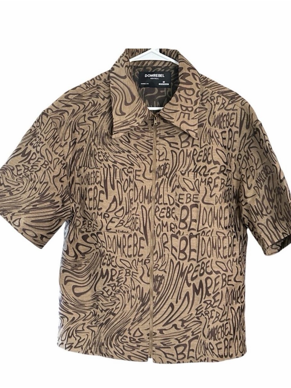 DOMREBEL Montreal Graphic Zip Shirt Jacket Oversized Streetwear Medium